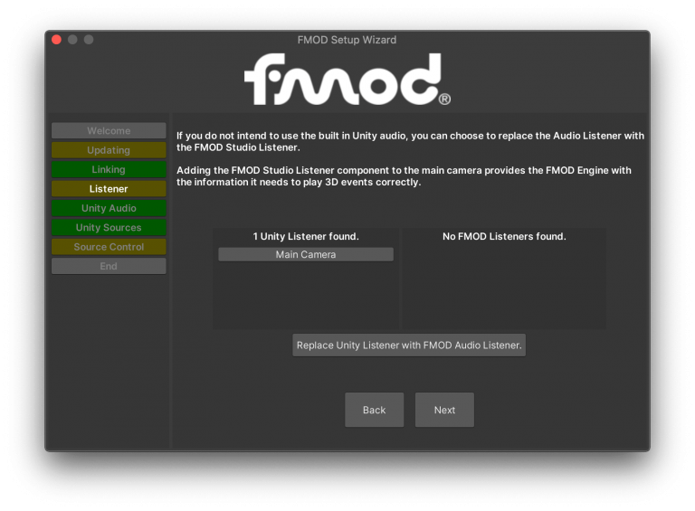 FMOD Integration setup in Unity – Alessandro Famà